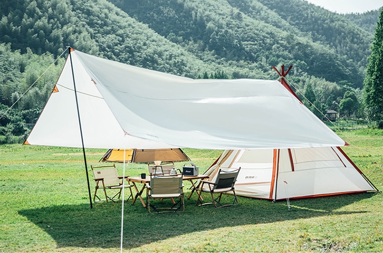 Cheap Goat Tents 4 Person Tent Pyramid Style Hand Made Camping Equipment Oxford Waterproof Material Free Accessories   